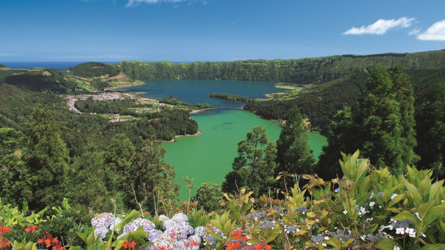 Das Bild zeigt den Blick vom Vista do Rei.